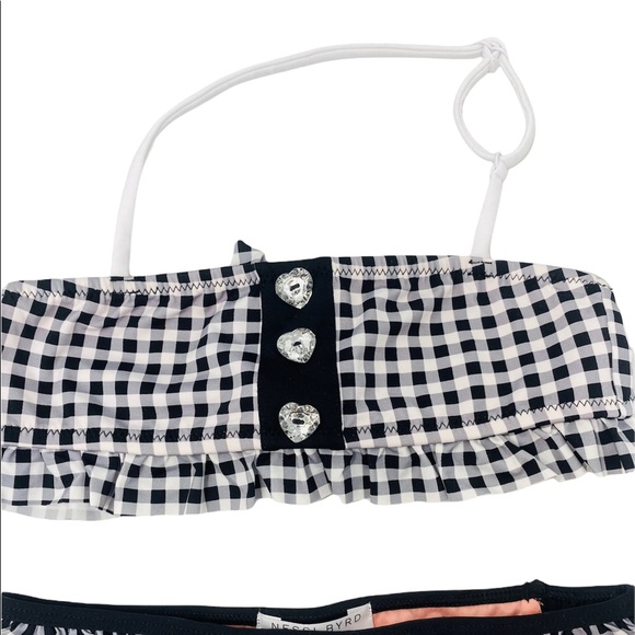 NESSI BYRD***Checked Bl./White Bikini Set Sizes 4,6,14 $75 - Picture 4 of 4